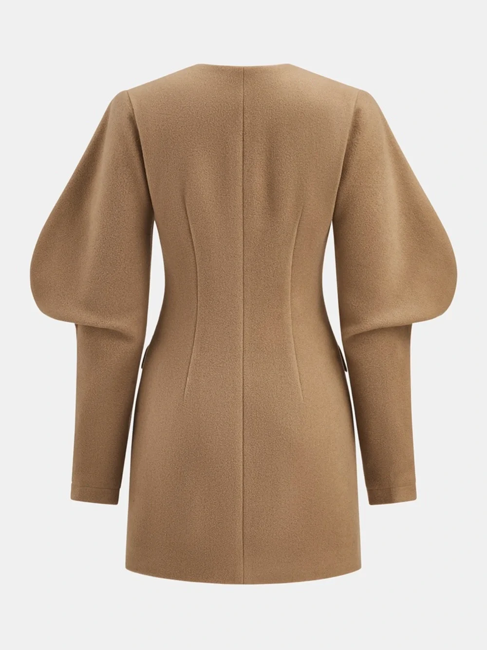 Commense Puff Sleeve Tailored Cotton-Blend Mini Dress - Picture 3 of 12